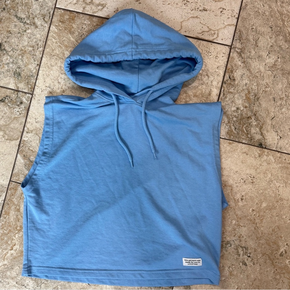 H&M Light Blue Hooded Top